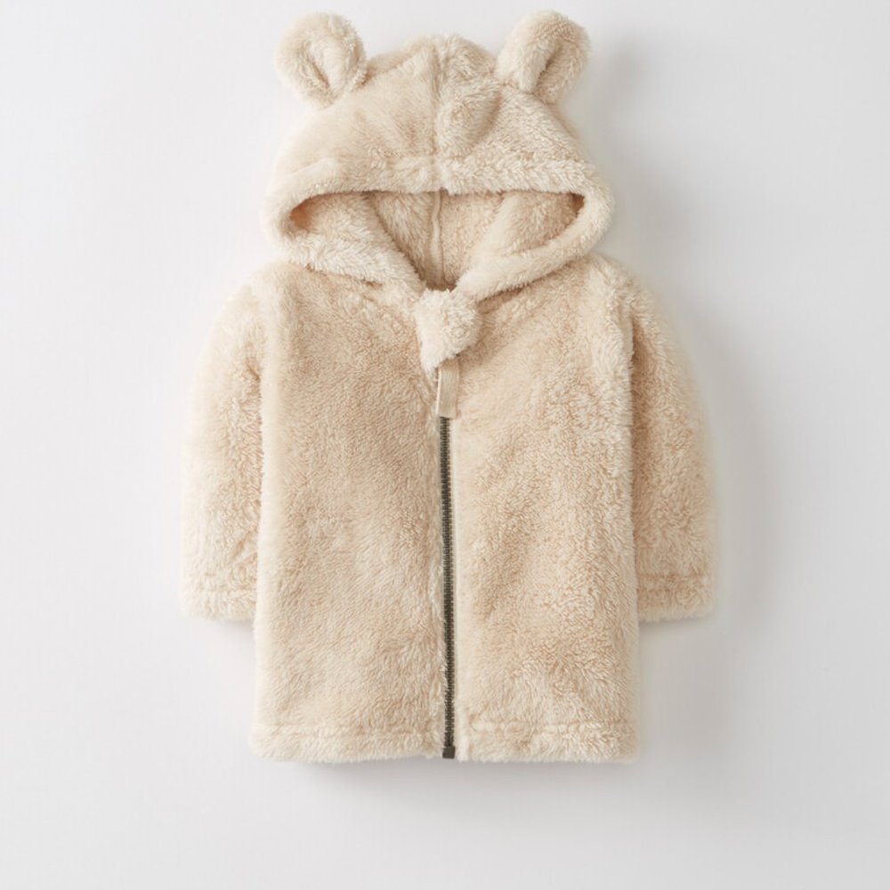 Hanna Andersson Fleece Bear Zip Jacket